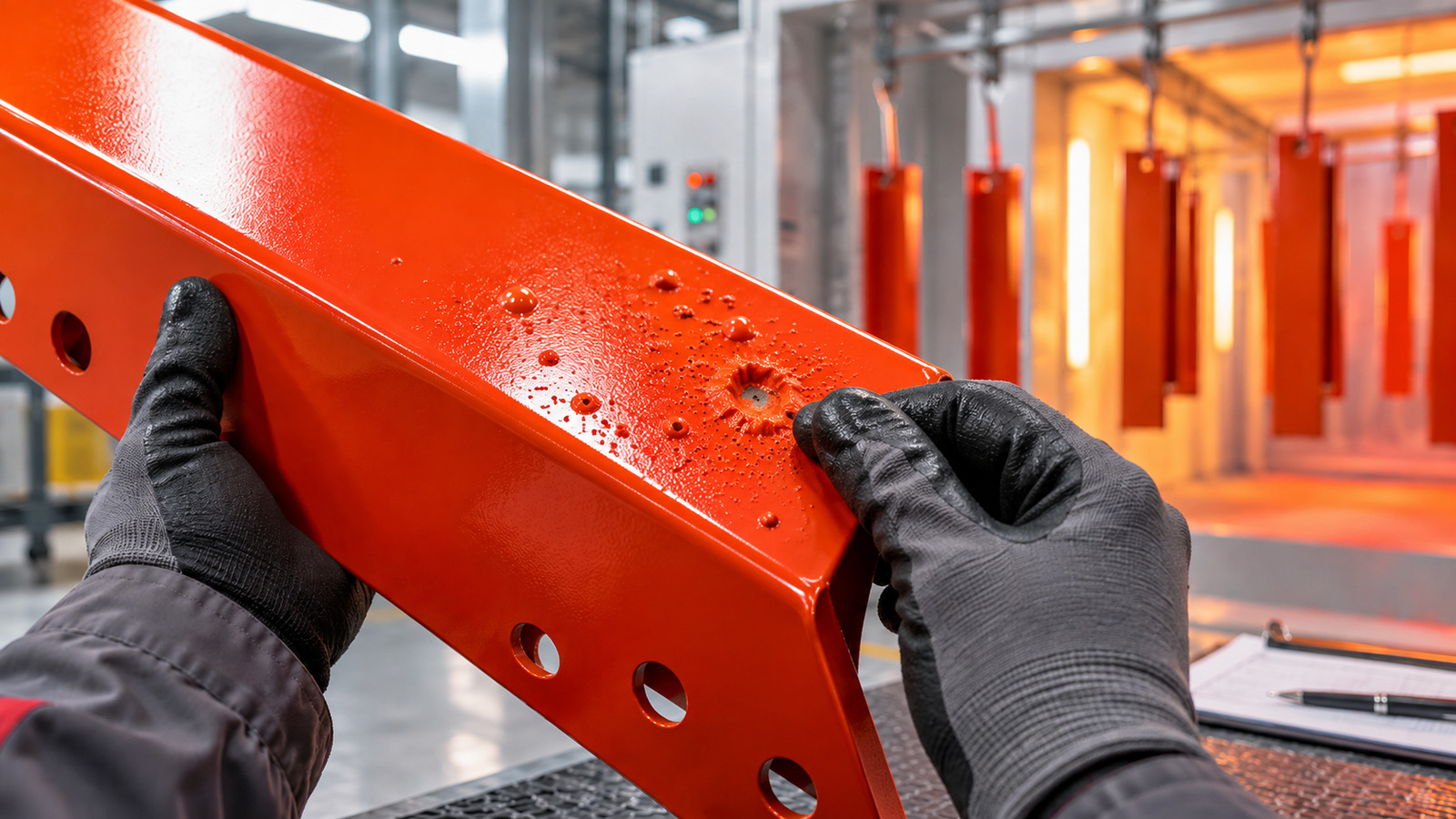 Outgassing po malowaniu proszkowym – skąd biorą się pęcherze i kratery?